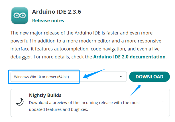 Arduino IDE official website